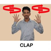 Sign Language Words Signboard